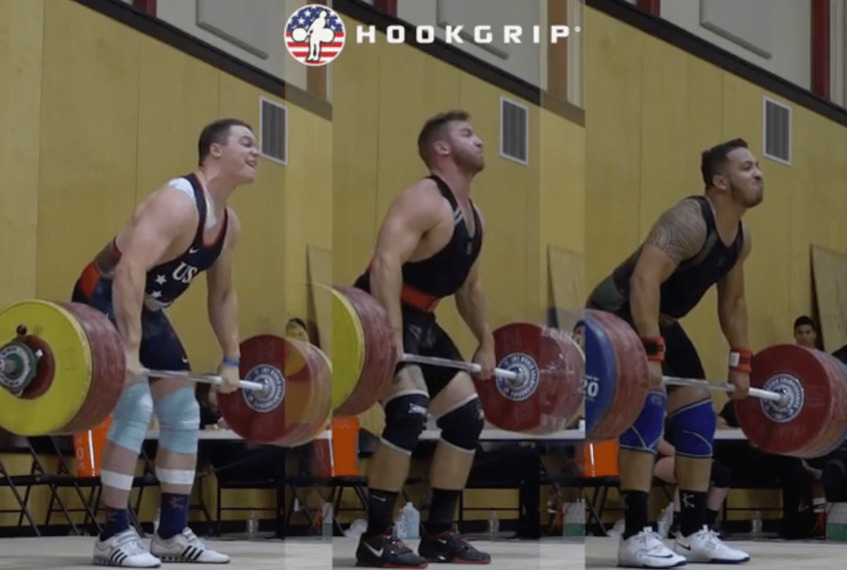 Side-by-Side Comparison of a Competition Clean for Elite American 105kg Olympic&nbsp;Lifters